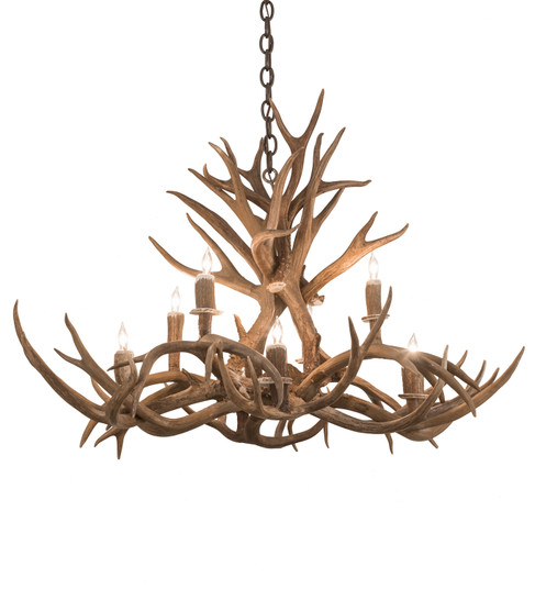 Antlers Eight Light Chandelier in Antique Copper (57|200456)