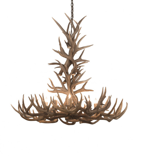 Antlers Eight Light Chandelier in Antique Copper (57|200436)