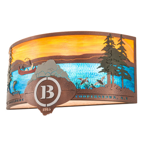 Boulders Four Light Wall Sconce in New Copper Vein & Hand Paint (57|199561)