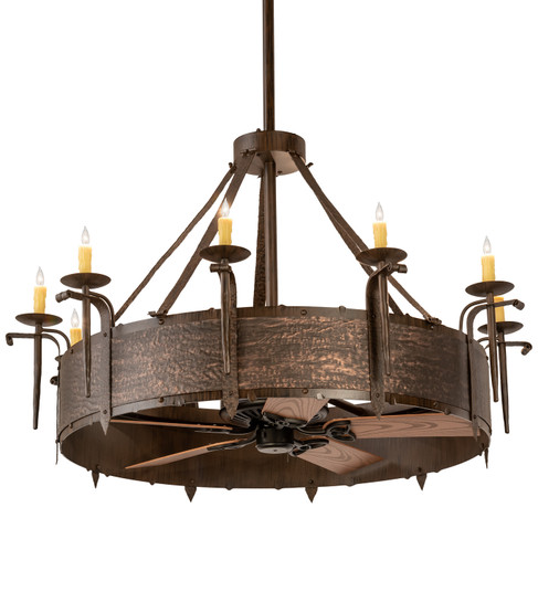 Costello Ten Light Chandel-Air in Classic Rust/Blackened Copper (57|199196)