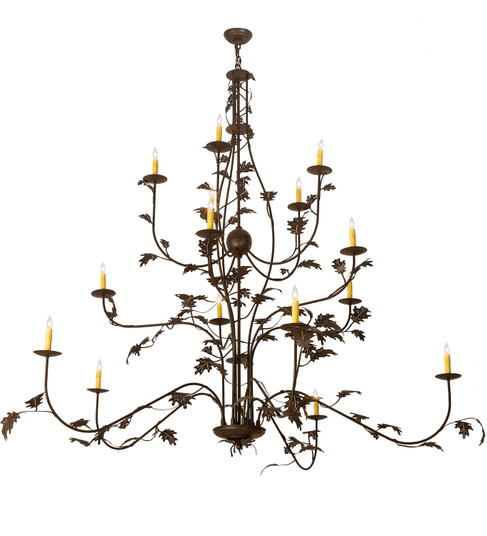 Oak Leaf 15 Light Chandelier in Cafe Noir (57|198138)