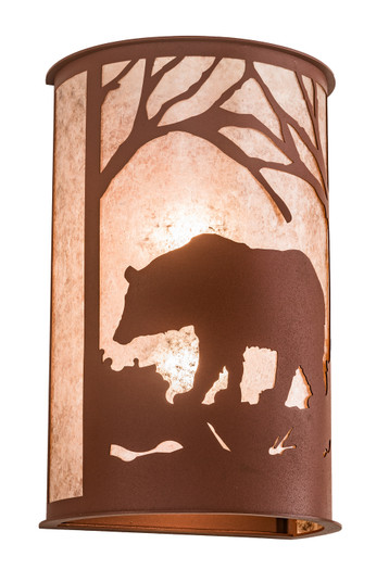 Bear At Dawn Two Light Wall Sconce in Rust (57|197064)