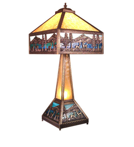 Deer Lodge Two Light Table Lamp in Craftsman Brown Hi-Lited Craftsman Brown Hi-Lited (57|19632)
