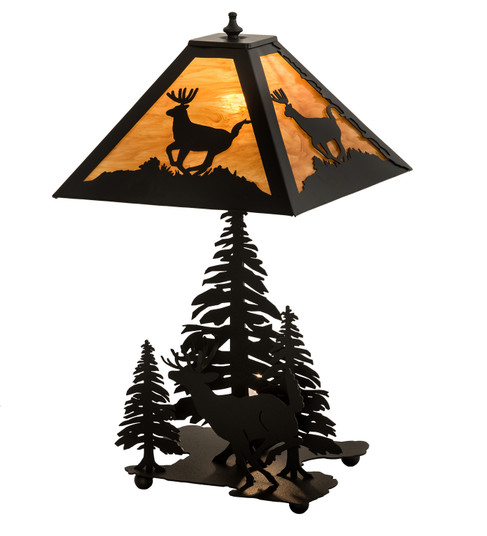 Lone Deer Two Light Table Lamp in Textured Black Textured Black (57|196036)