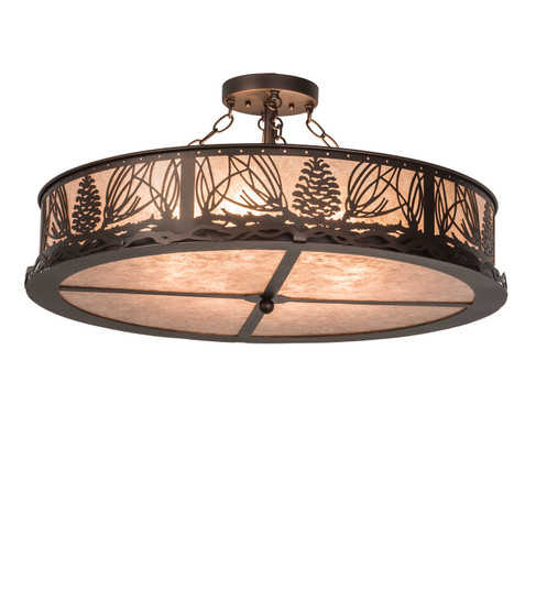 Mountain Pine Eight Light Flushmount in Mahogany Bronze (57|195360)