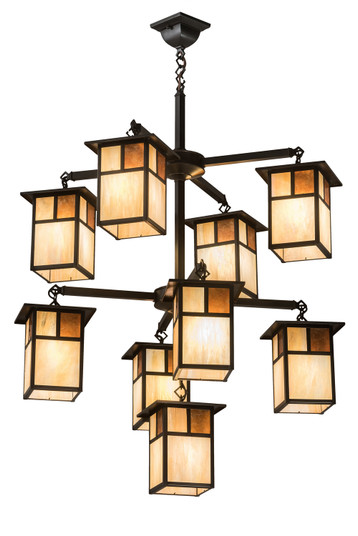 Hyde Park Nine Light Chandelier in Craftsman Brown (57|194824)