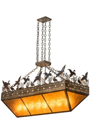 Ducks In Flight 12 Light Pendant in Dark Burnished Antique Copper (57|194483)