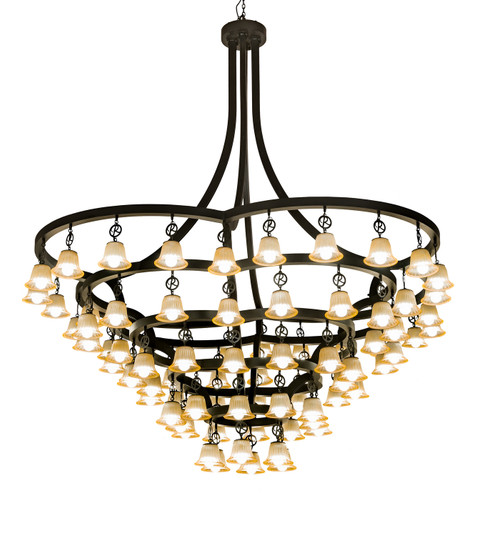 Cretella LED Chandelier in Black Metal (57|194317)