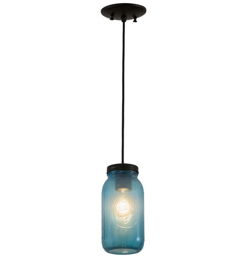 Mason Jar One Light Pendant in Textured Black (57|193121)