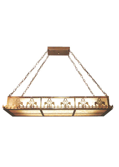 Gothic Fleur-De-Lis Two Light Island Pendant in Antique Copper (57|19234)