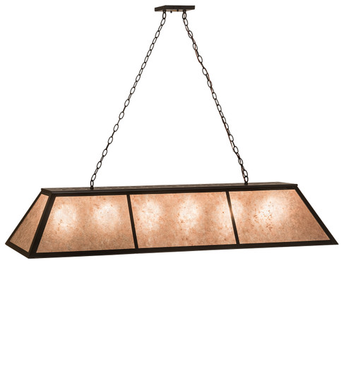 Tri-Panel Six Light Oblong Pendant in Oil Rubbed Bronze (57|192028)