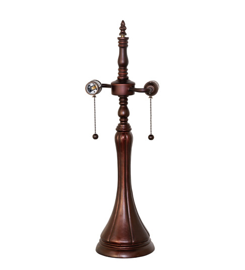 Fluted Two Light Table Base Hardware in Mahogany Bronze (57|19152)