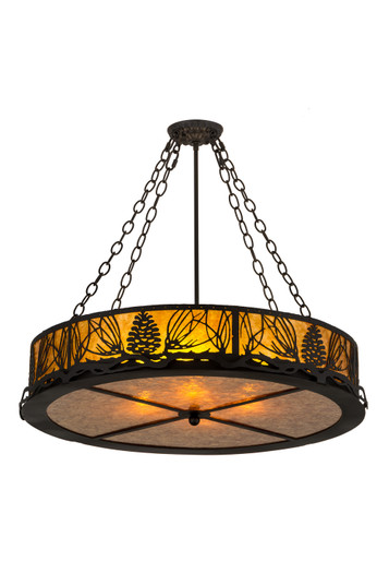 Mountain Pine Four Light Semi-Flushmount in Textured Black (57|191371)