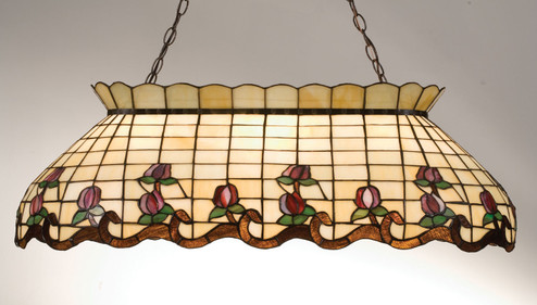 Roseborder Six Light Pendant in Craftsman Brown (57|19136)