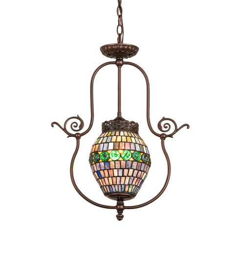 Tiffany Turtleback One Light Pendant in Mahogany Bronze (57|191200)