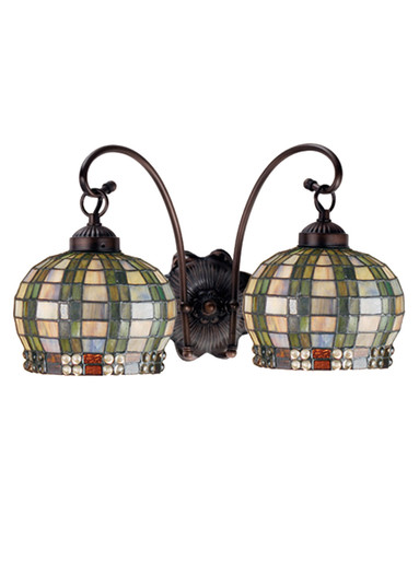 Jeweled Basket Two Light Wall Sconce in Mahogany Bronze (57|19014)