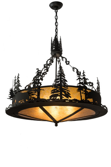 Wildlife At Dusk Four Light Inverted Pendant in Textured Black (57|189730)