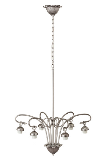 Victorian Six Light Chandelier Hardware in Nickel (57|189452)