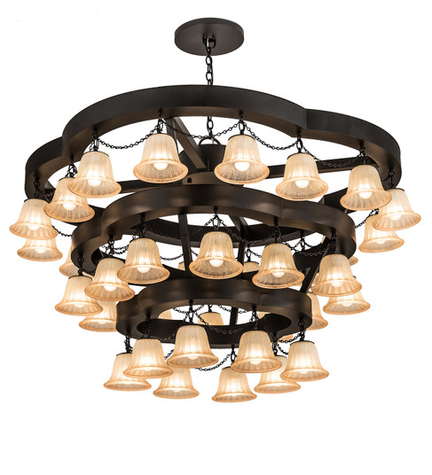 Cretella 36 Light Chandelier in Black Metal (57|188858)