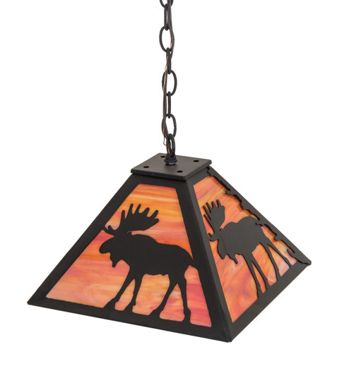 Lone Moose Two Light Pendant in Textured Black (57|187364)