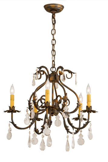 Chantilly Five Light Chandelier in French Bronzed,Crystal (57|187262)