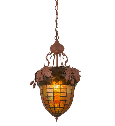 Oak Leaf & Acorn One Light Pendant in Rust (57|187087)