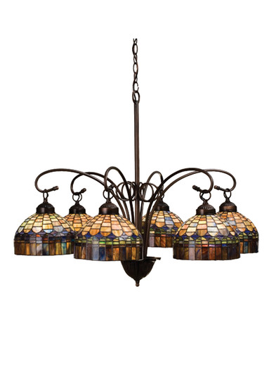Tiffany Candice Six Light Chandelier in Mahogany Bronze Mahogany Bronze (57|18693)