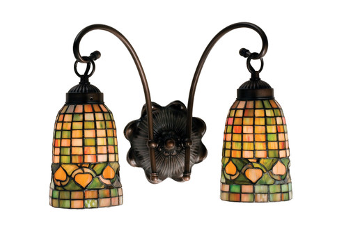 Tiffany Acorn Two Light Wall Sconce in Mahogany Bronze (57|18651)