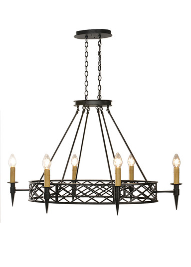 Topridge Six Light Chandelier in Textured Black (57|18600)
