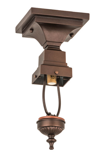 Flushmount Hardware One Light Flushmount Hardware in Mahogany Bronze (57|185584)