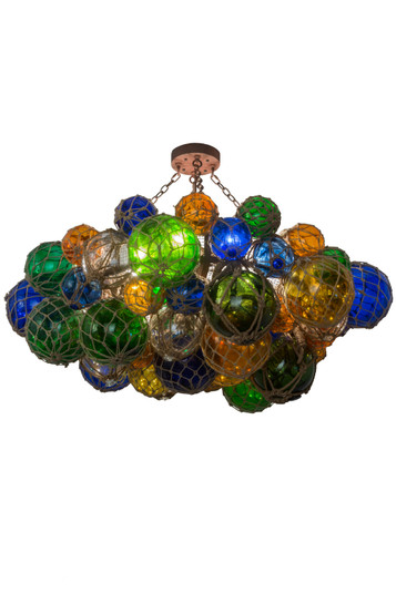 Bijoux Colores Eight Light Chandelier in Wrought Iron On Rust (57|185262)