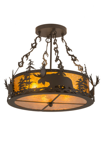 Moose At Dusk Four Light Semi-Flushmount in Oil Rubbed Bronze (57|184160)
