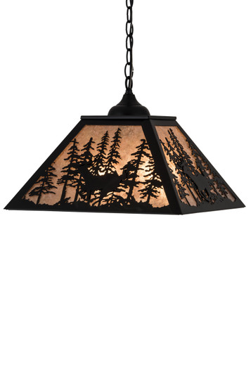 Deer through the Trees Two Light Pendant in Textured Black (57|183017)