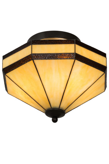 Topridge Three Light Semi-Flushmount in Textured Timeless Bronze (57|182677)