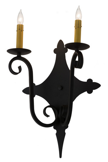 Angelique Two Light Wall Sconce in Black Metal (57|181739)