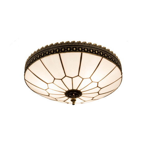 Vincent Three Light Flushmount in Craftsman Brown Hilighted White (57|181233)