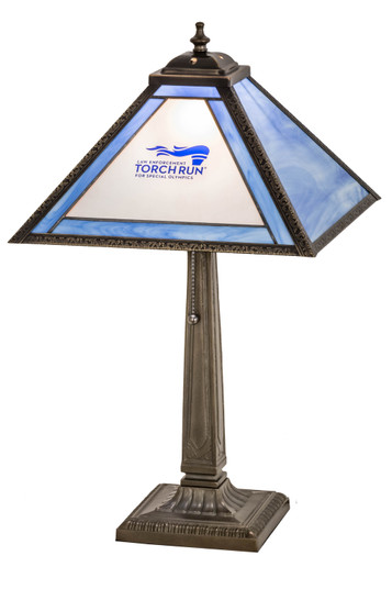 Personalized One Light Table Lamp in Craftsman Brown (57|180397)