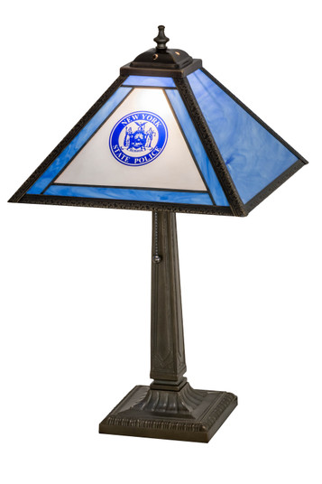 Personalized One Light Table Lamp in Craftsman Brown (57|180387)