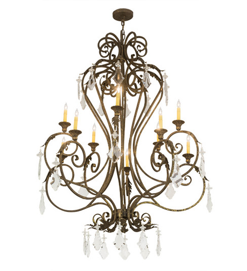 Josephine Ten Light Chandelier in Pompeii Gold (57|179688)