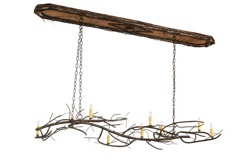 Winter Solstice Nine Light Chandelier in Antique Copper,Natural Wood (57|177810) Winter Solstice Nine Light Chandelier in Antique Copper,Natural Wood (57|177810)