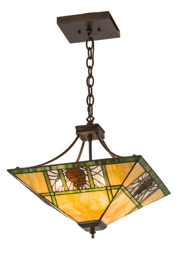 Pinecone Ridge Four Light Inverted Pendant in Mahogany Bronze (57|177465)