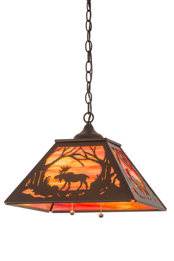 Moose At Dawn Two Light Pendant in Cafe Noir (57|177229)