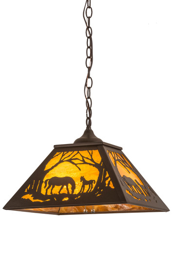 Mare & Foal At Dawn Two Light Pendant in Cafe Noir (57|177228)