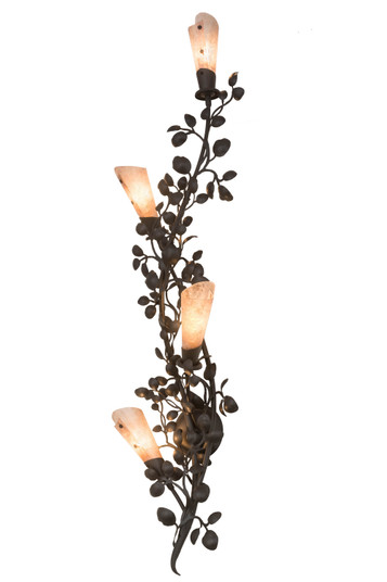 Vinca Vine Four Light Wall Sconce in Wrought Iron (57|176714)