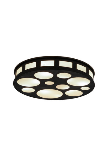 Geo Eight Light Flushmount in Blackwash (57|175885)