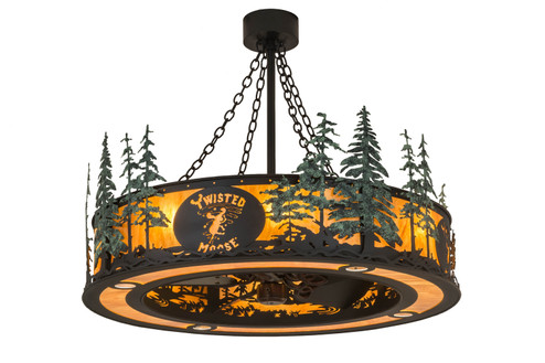 Personalized 12 Light Chandel-Air in Green Trees Oiled Bronze (57|175694)