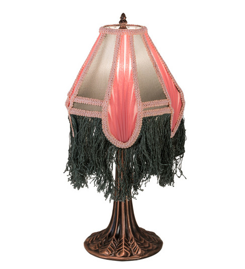 Fabric & Fringe Mini Lamp in French Bronzed,Crystal (57|17541)