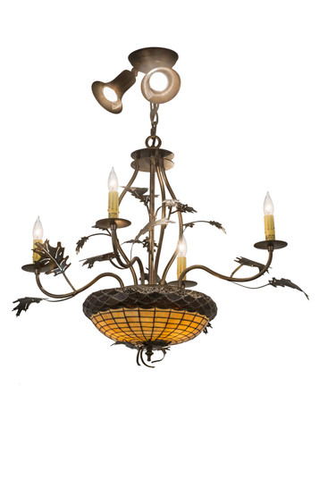 Greenbriar Oak Nine Light Chandelier in Antique Copper,Burnished (57|174910)