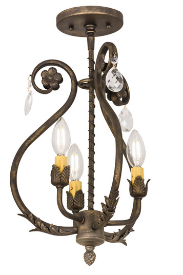 Antonia Three Light Chandelier in Antique Brass Matte (57|174340)