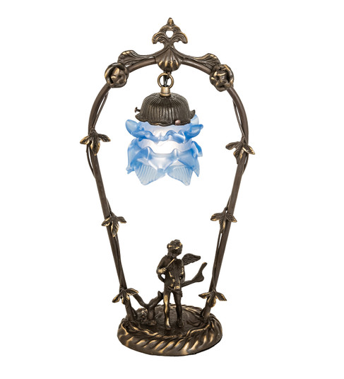 Blue Cherub One Light Mini Lamp in Antique,Antique Brass (57|17428)